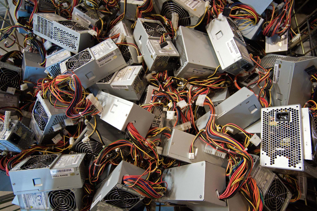 Matériel informatique pouvant subir un processus de valorisation des déchets d'équipements informatiques.